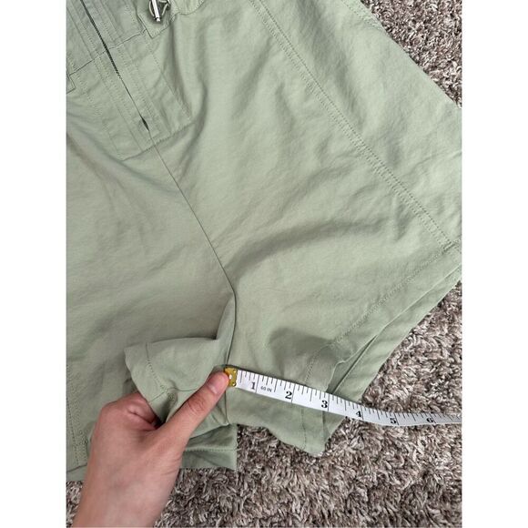 Calia Women’s XXS Unbleached Soft Utility Beach Romper Utility Green Zip Front - Picture 7 of 11